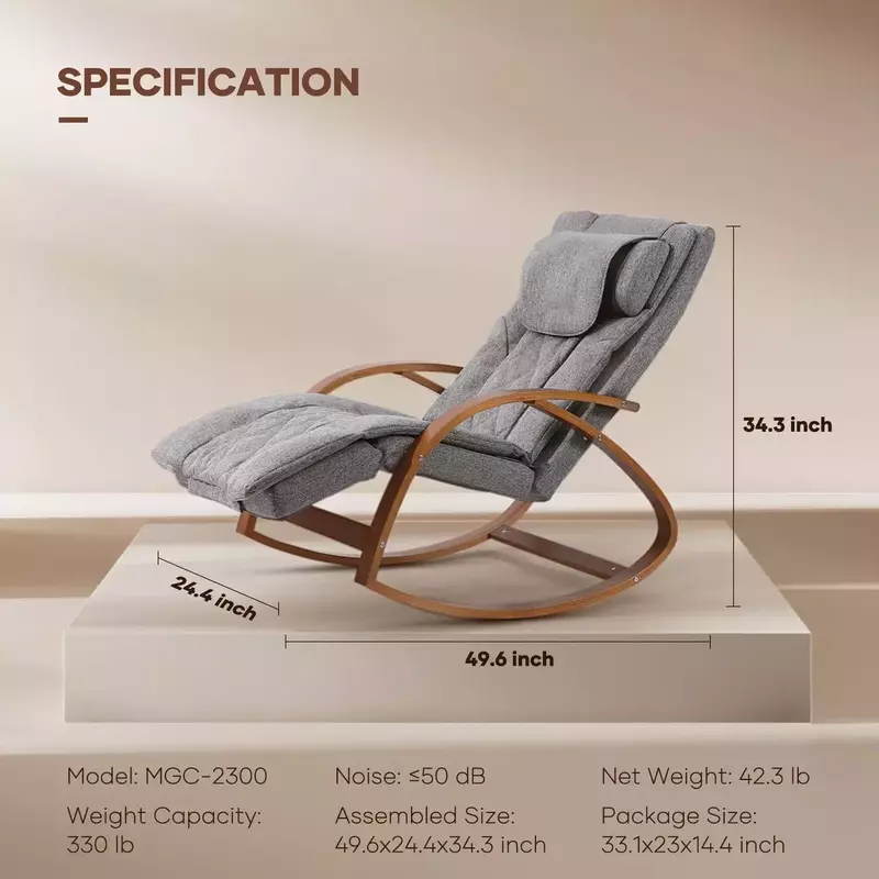 Масажне крісло-гойдалка Naipo MGC-2300P фото