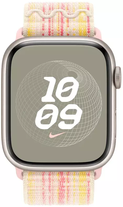 Ремінець для годинника Apple Watch 45mm Starlight/Pink Nike Sport Loop (MUJY3ZM/A) фото
