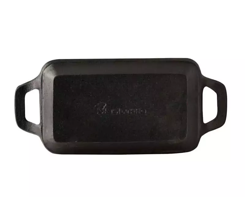Чавунна сковорідка з сервер. дошкою MasterPro Cook&share, 17х10 см, прямокутна (BGMP-3807-4) фото