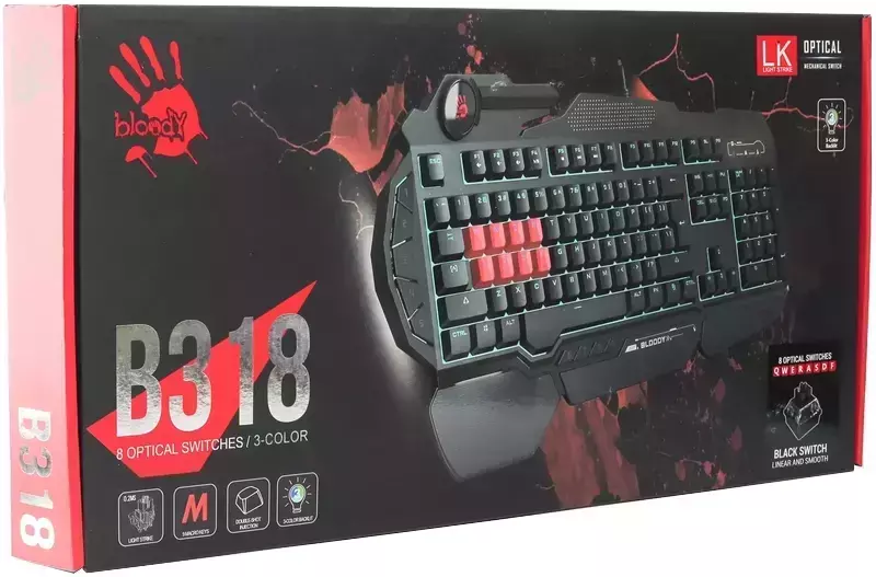 Игровая клавиатура Bloody B318 (Black) фото