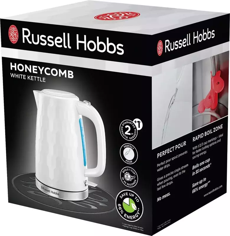 Електрочайник Russell Hobbs 26050-70 Honeycomb White фото