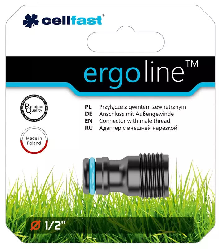 Конектор для крана Cellfast ERGO 1/2' із зовнішнім різьбленням (блістер) фото