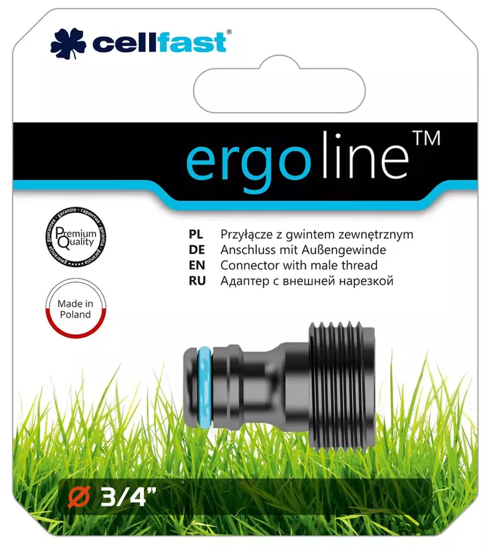 Конектор для крана Cellfast ERGO 3/4' із зовнішнім різьбленням (блістер) фото