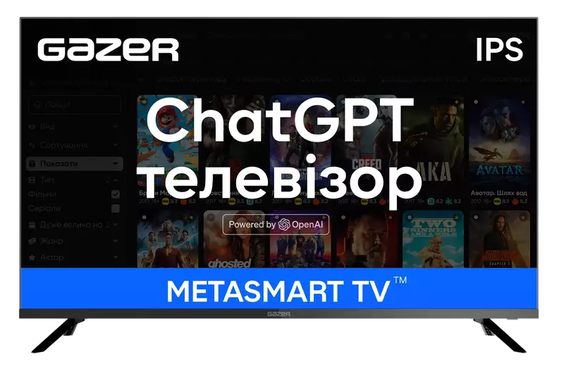 Телевізор Gazer 43" FHD MetaSmart Live Edition UA (TV43-FN1) фото