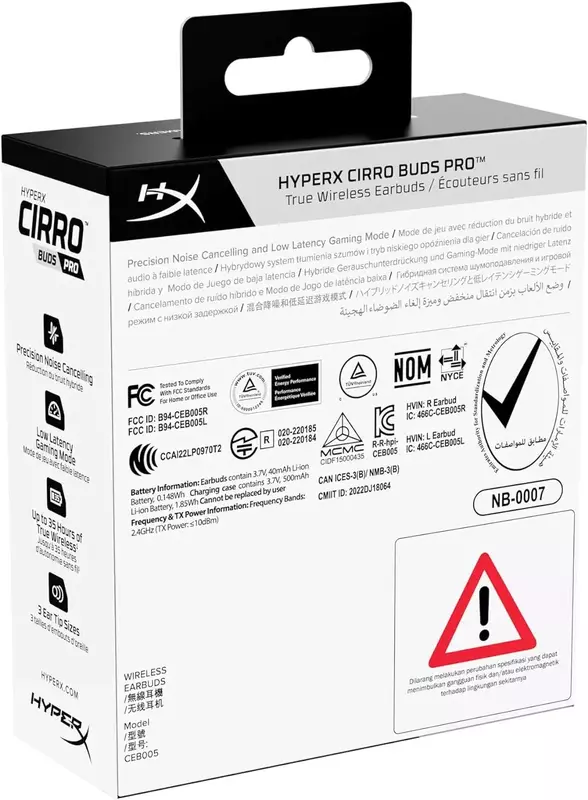 Гарнітура ігрова HyperX Cirro Buds Pro (Black) 727A5AA фото