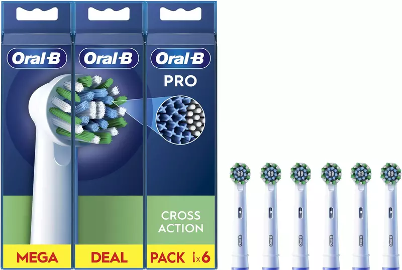 Насадки для електричної зубної щітки ORAL-B BRAUN Pro Cross Action, 6 шт (8006540847879) фото