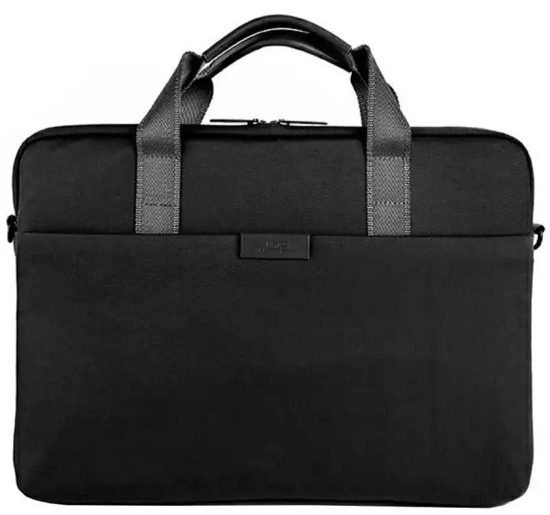 Cумка для ноутбука UNIQ STOCKHOLM PROTECTIVE NYLON MESSENGER BAG (UP TO 16) - MIDNIGHT BLACK (UNIQ-STOCKHOLM(16)-MNBLACK) - фото - №0