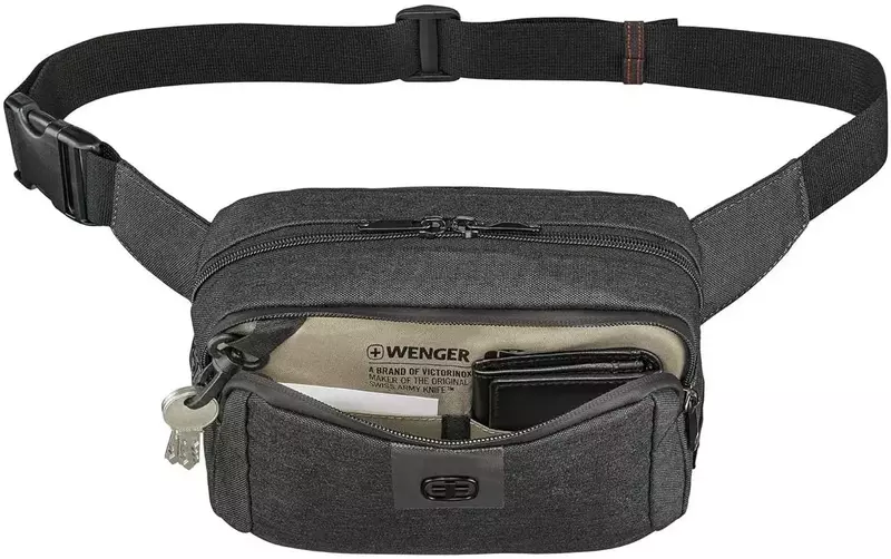 Сумка на пояс Wenger, MX ECO Waispack, антрацит - фото - №4