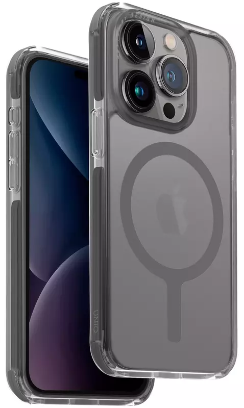Чохол для Iphone 15 Pro UNIQ HYBRID MAGCLICK CHARGING COMBAT (AF) - FROST GREY (UNIQ-IP6.1P(2023)-COMAFMFGY) - фото - №2