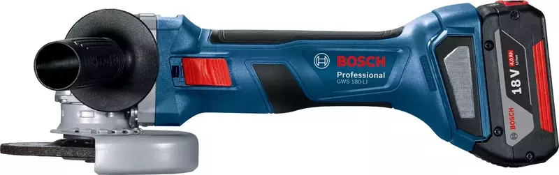 Шліфмашина кутова акумуляторна Bosch Professional GWS 180-LI, 125мм, 18V АКБ 1х4Аг фото