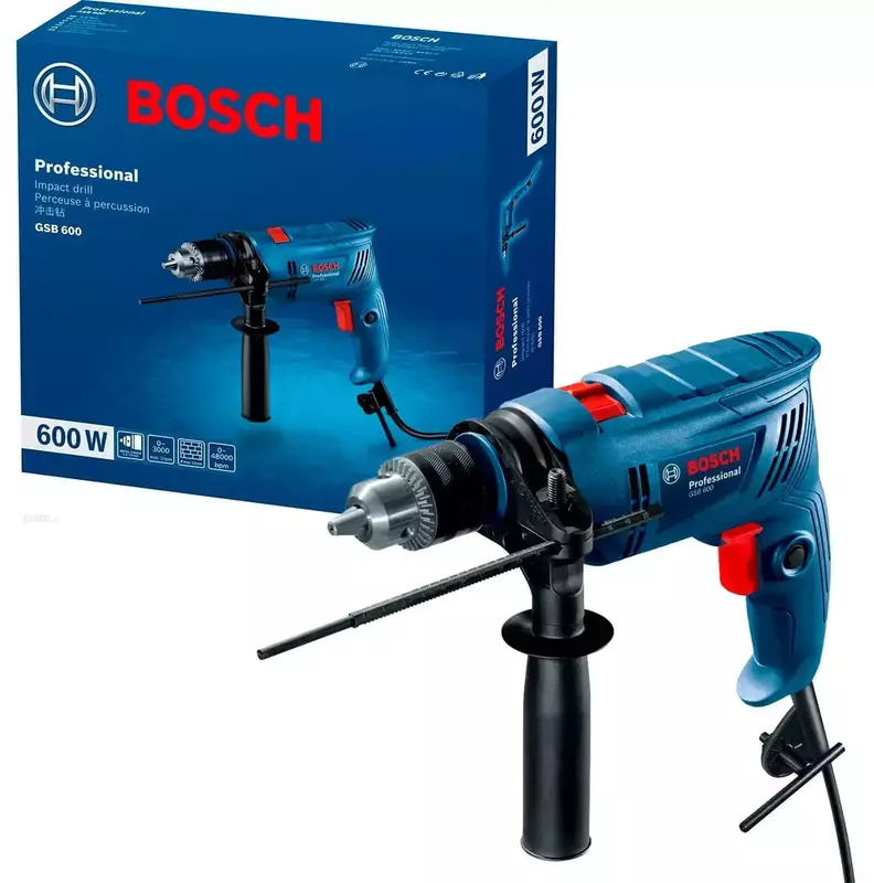 Дриль ударний Bosch Professional GSB 600, 600Вт фото