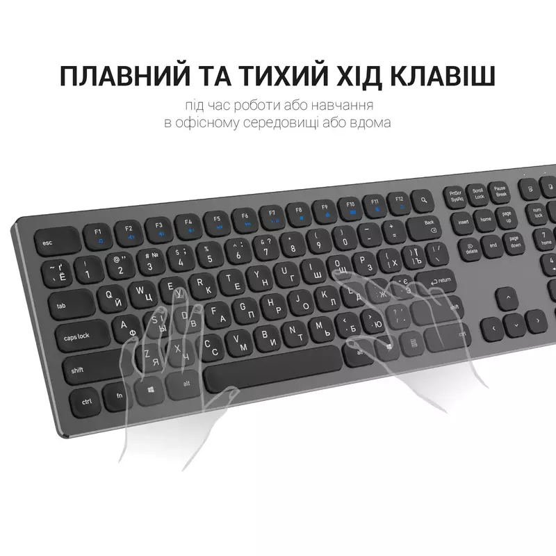 Клавіатура OfficePro SK1550B (Black) фото