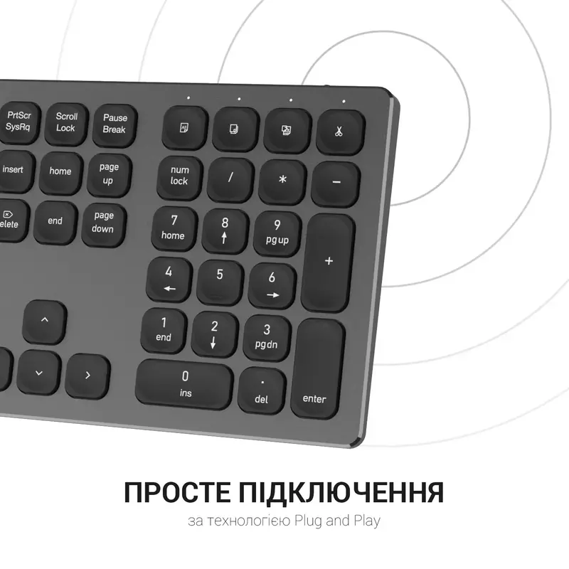 Клавіатура OfficePro SK1550B (Black) фото