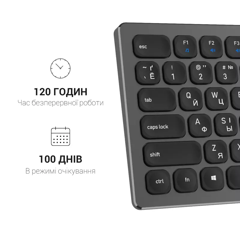 Клавіатура OfficePro SK1550B (Black) фото