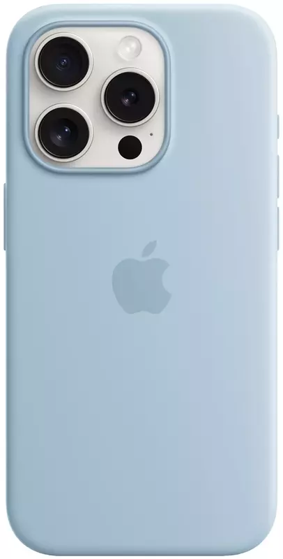 Чохол iPhone 15 Pro Silicone Case with MagSafe Light Blue (MWNM3ZM/A) фото