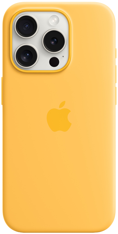 Чохол iPhone 15 Pro Silicone Case with MagSafe Sunshine (MWNK3ZM/A) фото