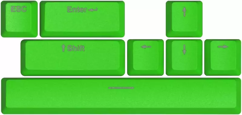 Набор кейкапов HATOR Green Lime PBT ESC/SPACE/ENTER/R.SHIFT/ARROWS (HTS-710) фото