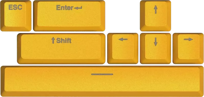 Набор кейкапов HATOR Sunny Yellow PBT ESC/SPACE/ENTER/R.SHIFT/ARROWS (HTS-715) фото