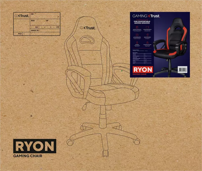 Ігрове крісло Trust GXT 701 RYON Red фото