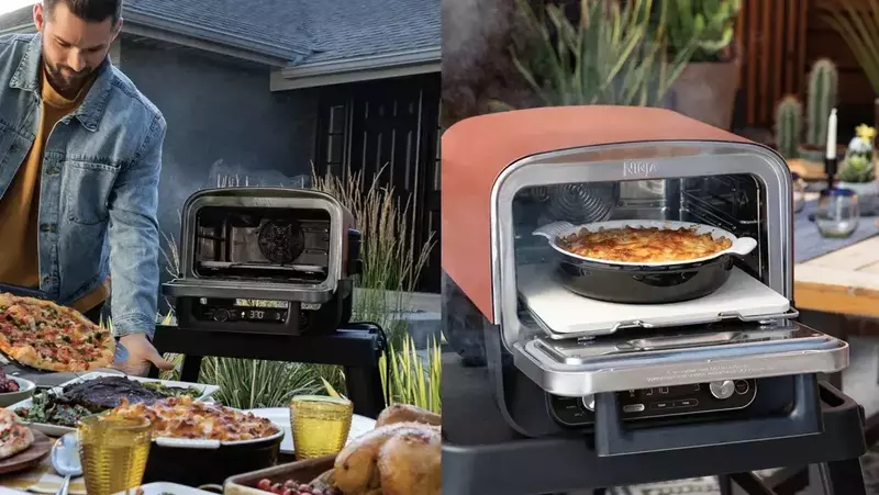 Электрическая духовка-барбекю и коптильня Ninja Woodfire OO101EU фото