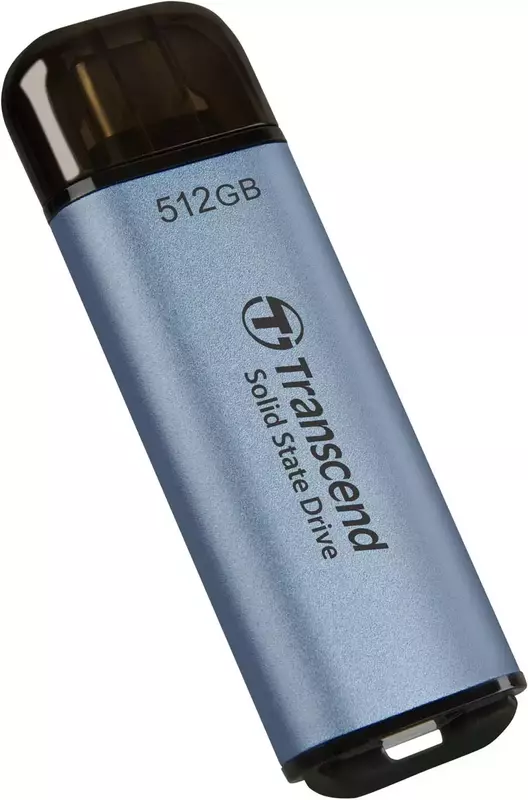 Зовнiшнiй SSD Transcend 512GB USB 3.1 Gen 2 Type-C ESD300 Синій фото