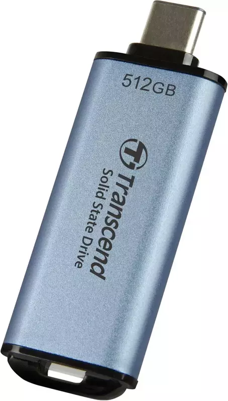 Зовнiшнiй SSD Transcend 512GB USB 3.1 Gen 2 Type-C ESD300 Синій фото