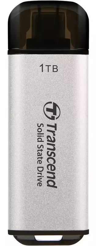 Зовнiшнiй SSD Transcend 1TB USB 3.1 Gen 2 Type-C ESD300 Срібний фото