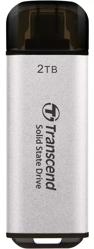 Зовнiшнiй SSD Transcend 2TB USB 3.1 Gen 2 Type-C ESD300 Срібний фото