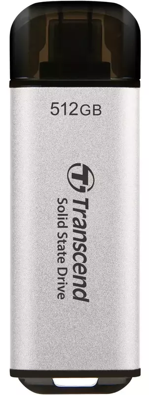 Зовнiшнiй SSD Transcend 512GB USB 3.1 Gen 2 Type-C ESD300 Срібний фото