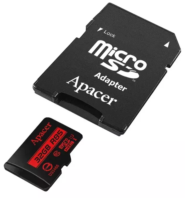 Карта пам'ятi MicroSD Apacer 32GB C10 UHS-I R85MB/s + SD фото