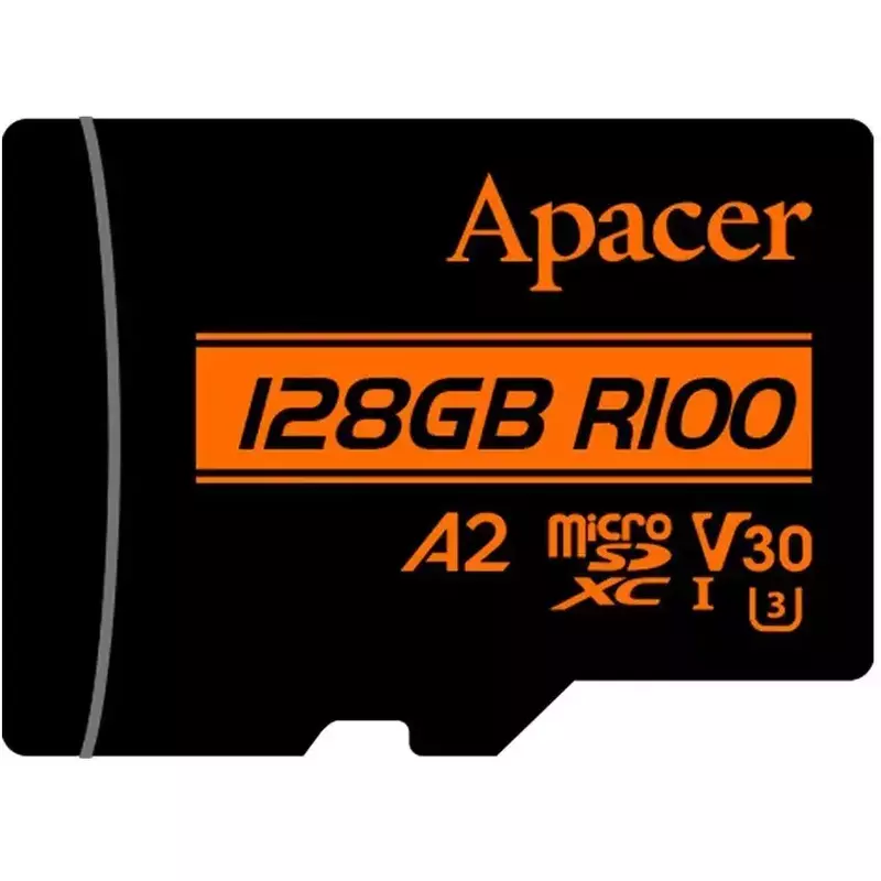 Карта пам'ятi MicroSD Apacer 128GB C10 UHS-I U3 A2 R100/W80MB/s + SD фото