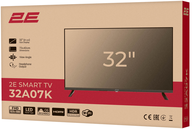 Телевізор 2E 32A07K (2E-32A07K) фото