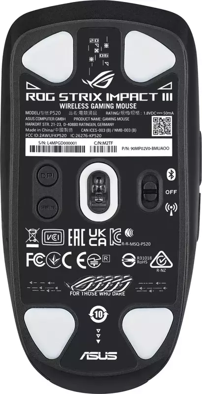 Миша ігрова ASUS ROG Strix Impact III Wireless (90MP03D0-BMUA00) фото