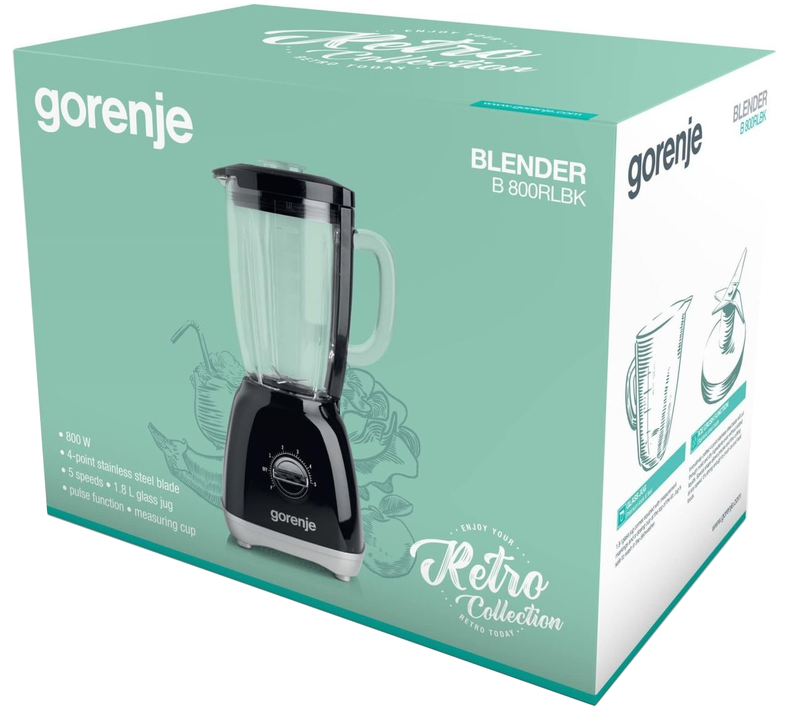 Блендер стаціонарний Gorenje B 800 RLBK - фото - №6