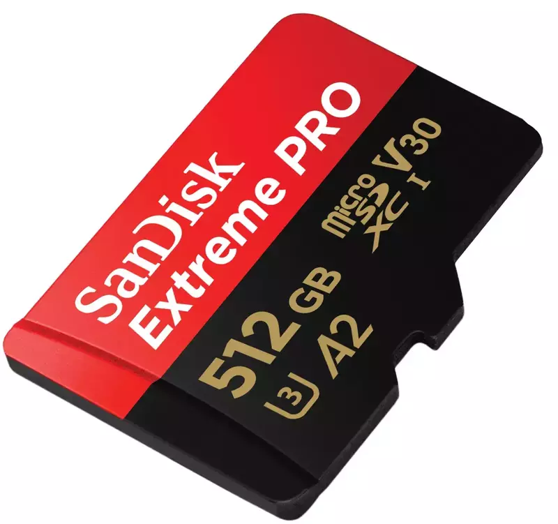 Карта пам'яті microSD SanDisk 512GB C10 UHS-I U3 R200/W140MB/s Extreme Pro V30 + SD (SDSQXCD-512G-G) фото