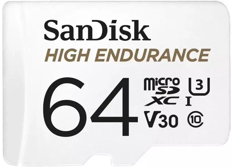 Карта пам'яті microSD SanDisk 64GB C10 UHS-I U3 V30 R100/W40MB/s High Endurance (SDSQQNR-064G-GN6IA) фото