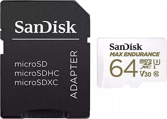 Карта памяти microSD SanDisk 64GB C10 UHS-I U3 V30 R100/W40MB/s Max Endurance (SDSQQVR-064G-GN6IA) фото