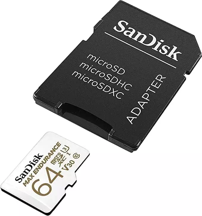 Карта памяти microSD SanDisk 64GB C10 UHS-I U3 V30 R100/W40MB/s Max Endurance (SDSQQVR-064G-GN6IA) фото