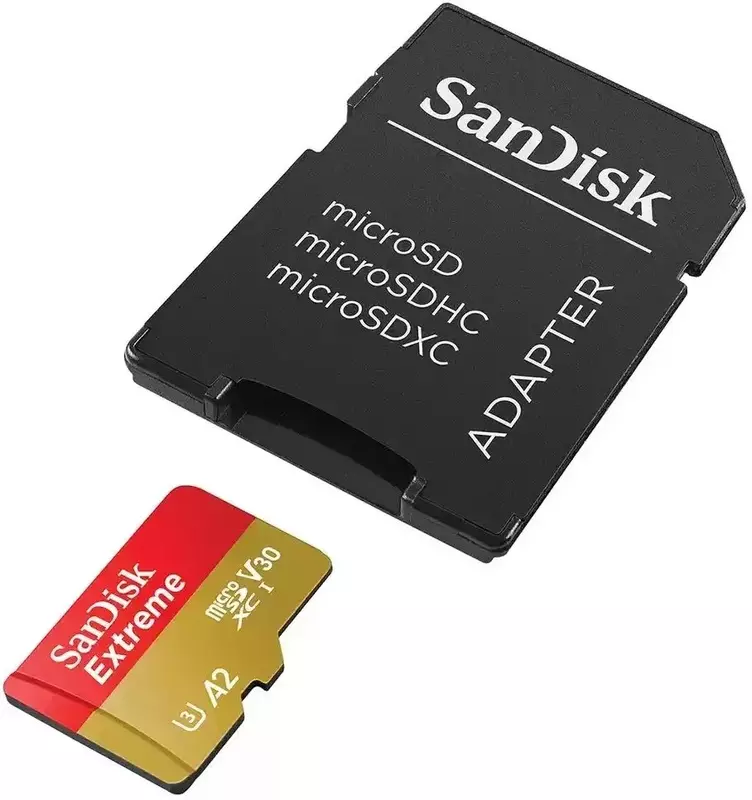 Карта пам'яті microSD SanDisk 128GB C10 UHS-I U3 R190/W90MB/s Extreme V30 + SD (SDSQXAA-128G-GN6MA) фото