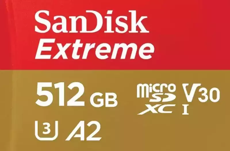 Карта пам`яті SanDisk microSDXC 512GB C10 UHS-I U3 R190/W130MB/s Extreme V30 (SDSQXAV-512G-GN6MN) фото