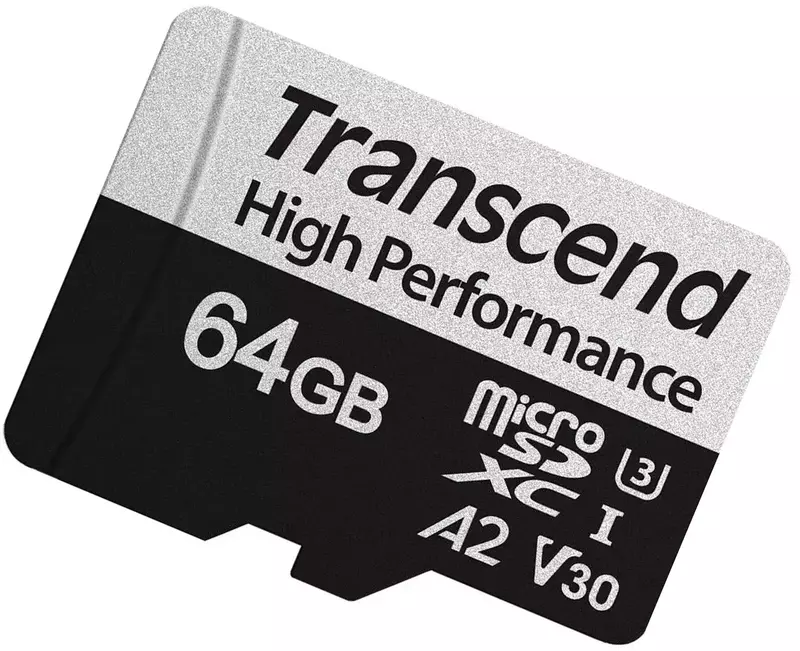 Карта пам'яті microSD Transcend 64GB C10 UHS-I U3 A2 R100/W60MB/s + SD фото