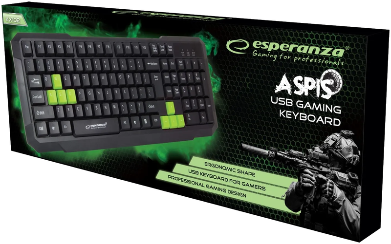 Ігрова клавіатура Esperanza EGK102 (Green) EGK102GUA фото
