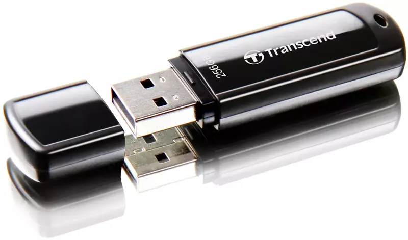 USB-Flash Transcend 256GB USB 3.1 Type-A JetFlash 700 Чорний - фото - №1