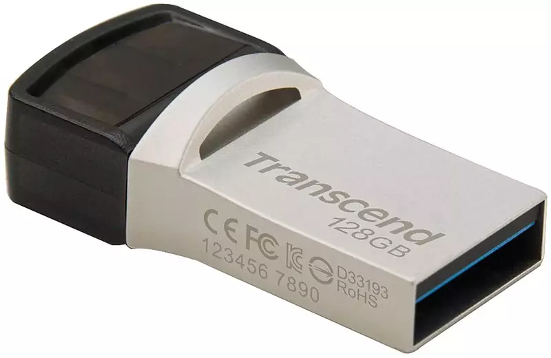 USB-Flash Transcend 128GB USB 3.1 Type-A + Type-C 890 R90/W30MB/s - фото - №0