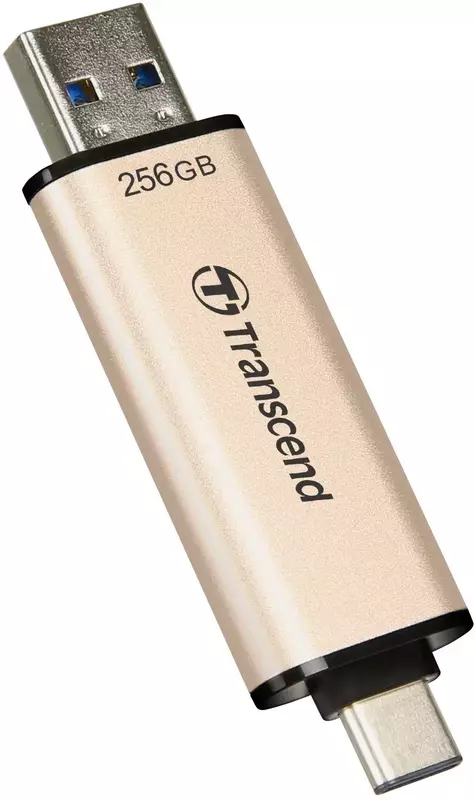 USB-Flash Transcend 256GB USB 3.2 Type-A + Type-C JetFlash 930 R420/W400MB/s Чорний фото