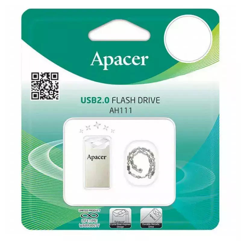 USB-Flash Apacer 32GB USB 2.0 AH111 Срібний фото