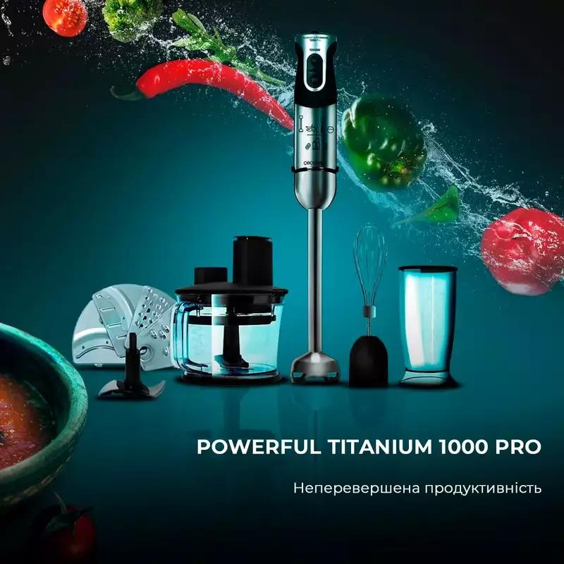 Блендер занурювальний CECOTEC Powerful Titanium 1000 Pro (CCTC-04063) - фото - №1