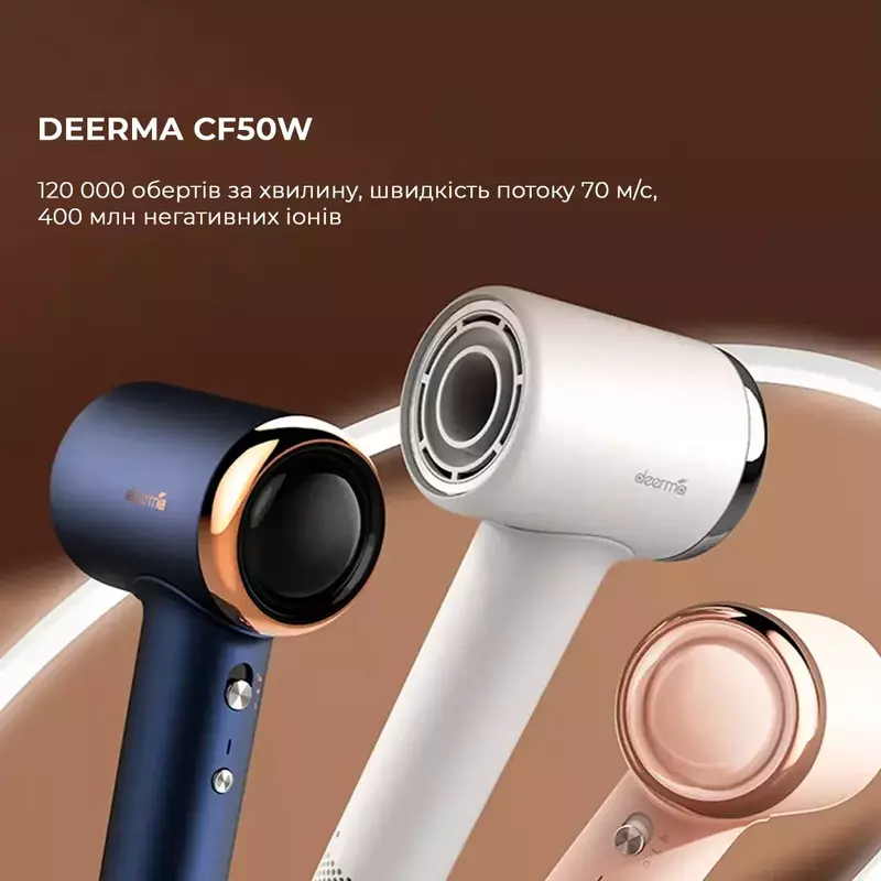 Фен для волос с ионизацией Deerma DEM-CF50W(white) фото