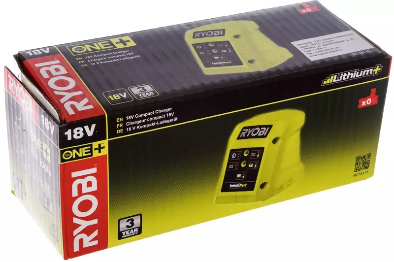 Зарядний пристрій Ryobi RC18115, 18V ONE+ компактний, 1.5А - фото - №6
