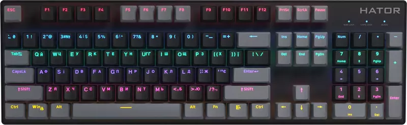 Ігрова клавіатура HATOR Starfall Rainbow Rainbow Origin Blue (HTK-609-BBG) фото